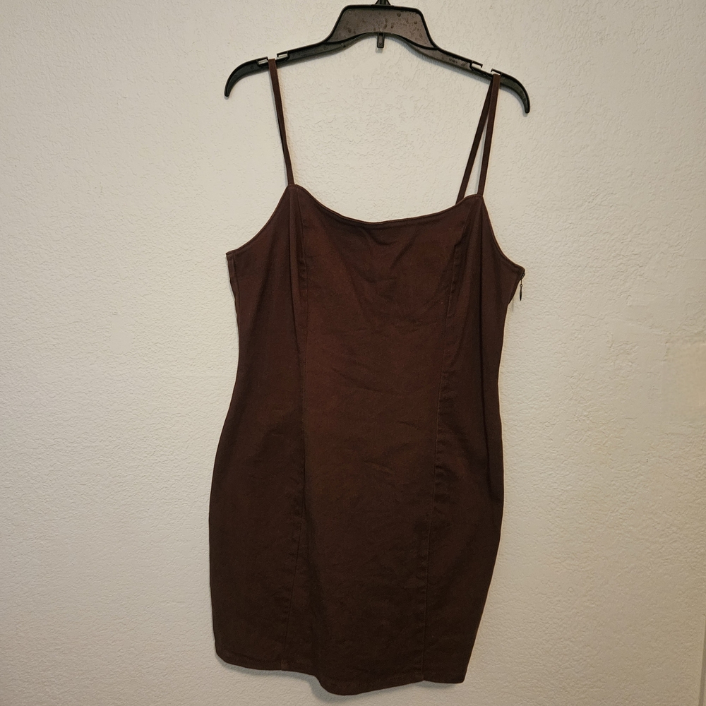 H&M Brown Spaghetti Strap Dress